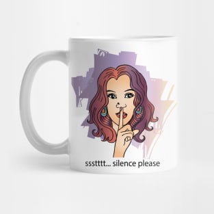 Ssst, silence please! Mug